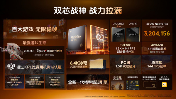 「iQOO Neo10系列」iQOO Neo10系列发布 Q2芯片+6100mAh电池 2299元起