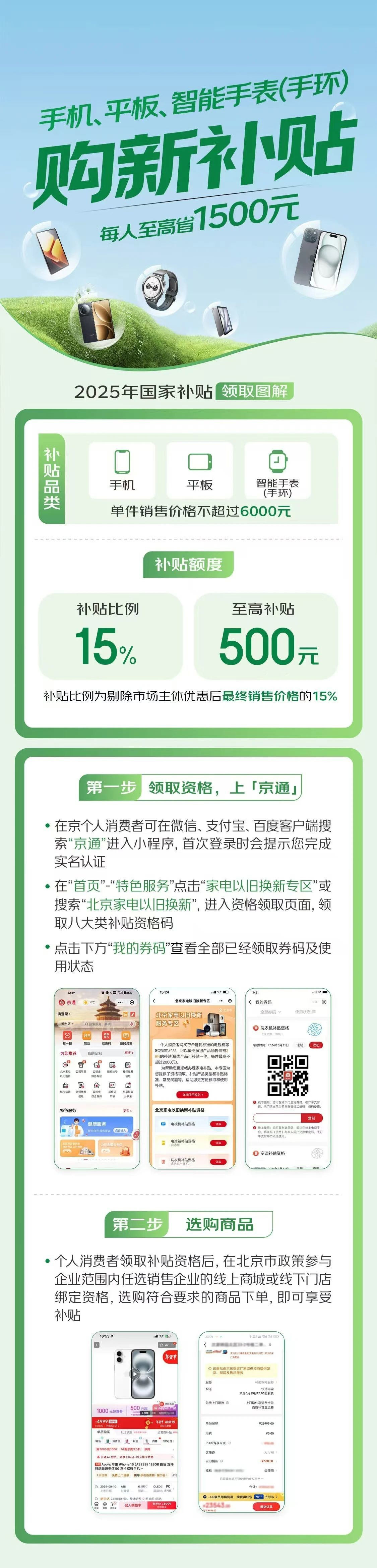 北京手机等数码产品购新补贴实施细则公布