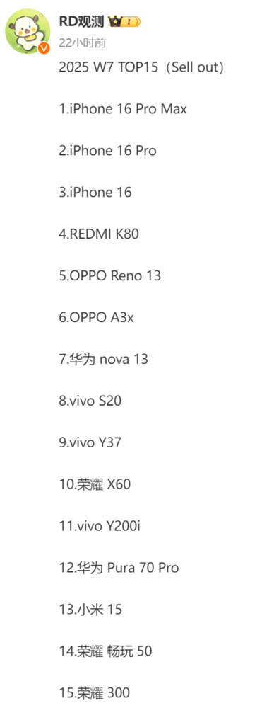 「iPhone 17 Pro Max」早报：iPhone 17 Pro Max外观曝光 国内手机周销排名公布